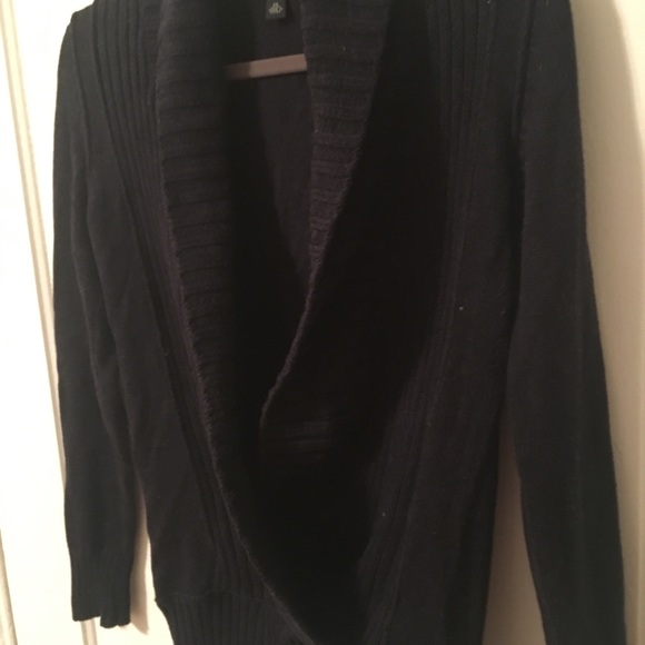 Banana Republic XS Black Wrap Sweater - Picture 3 of 4